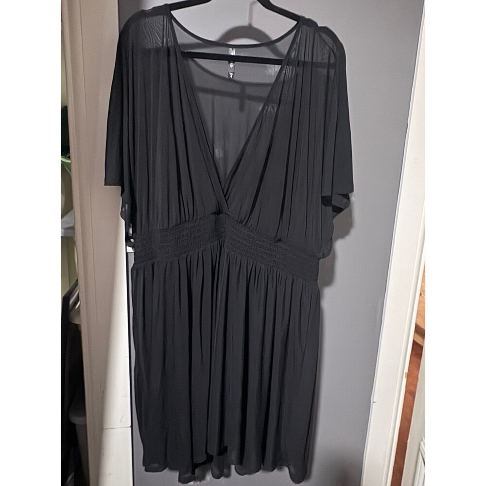 Torrid size 4 sheer black swim suit bathing cover up